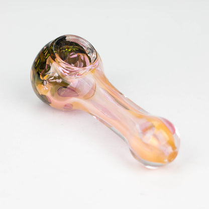 4" Gold fumed glass hand pipe pack of 2_1