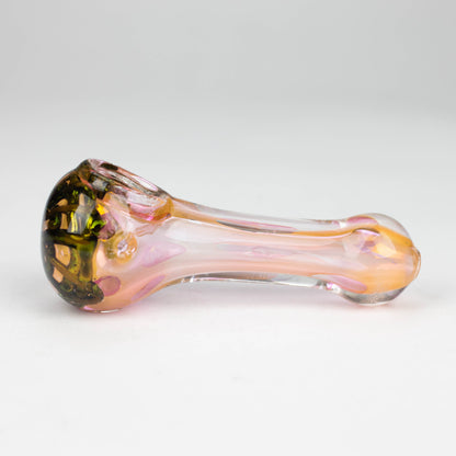 4" Gold fumed glass hand pipe pack of 2_3