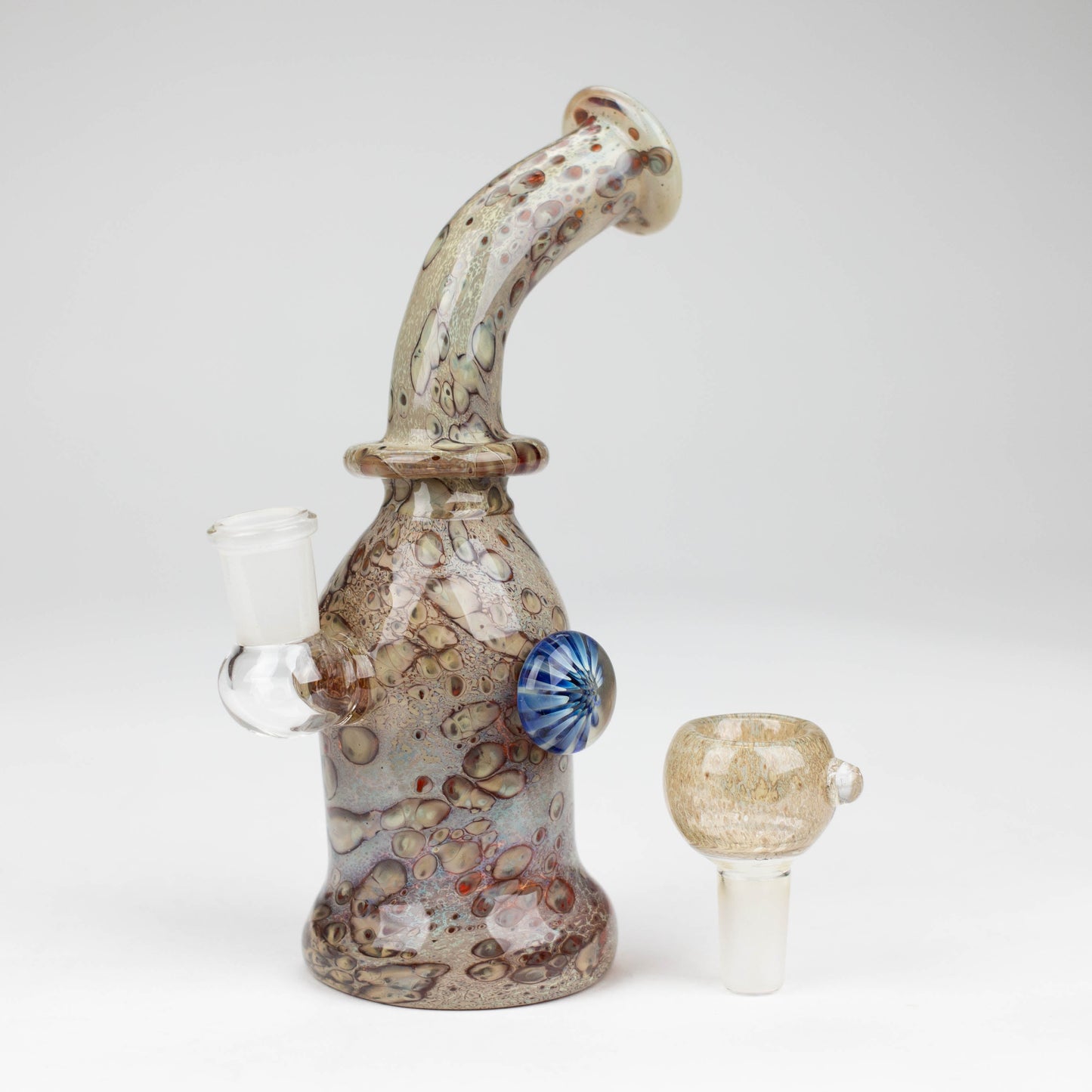 8" Marble with eye glass bong_7