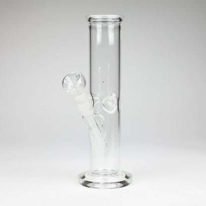 10" Straight tube glass water bong_0