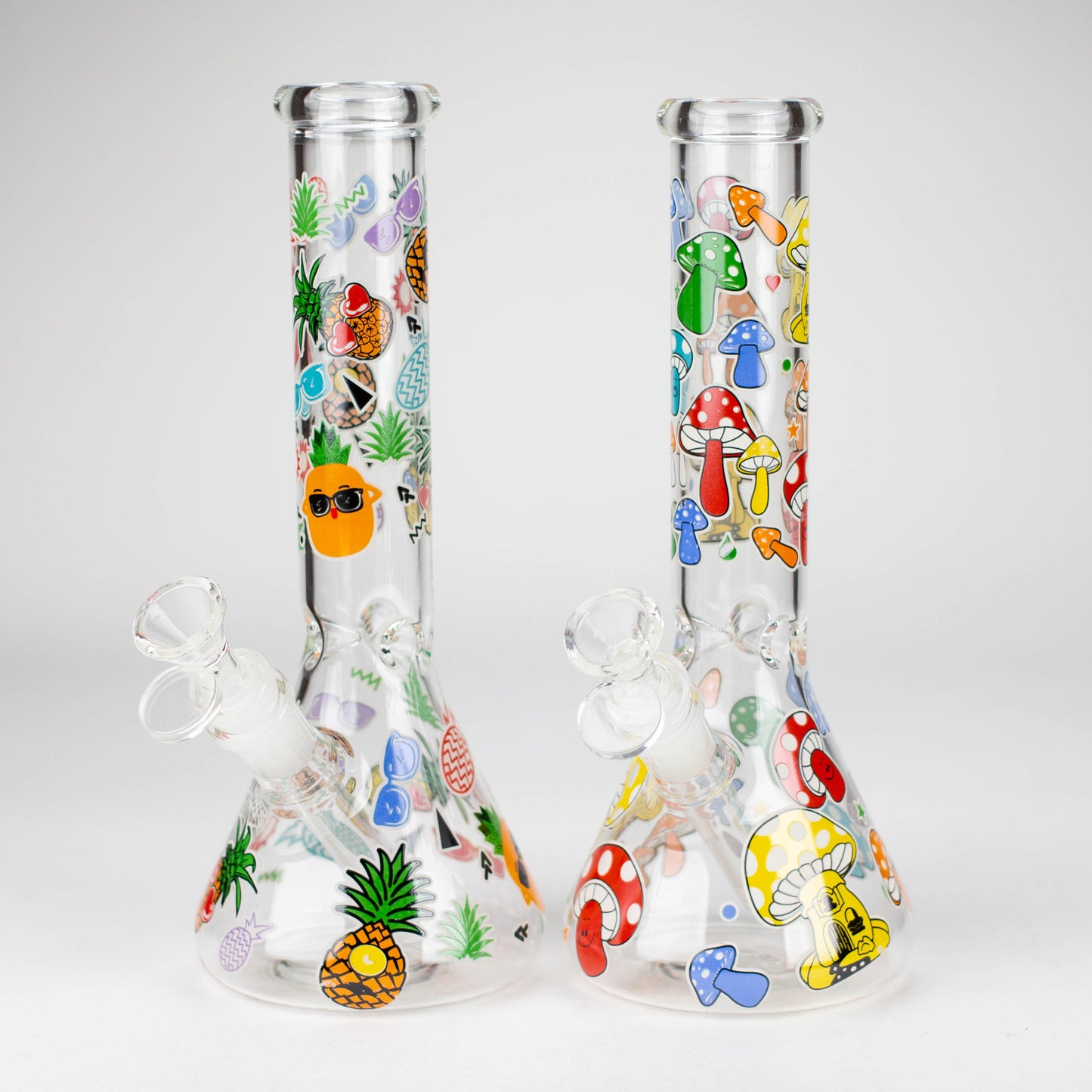 10" Glass Bong With Cartoon Design_0