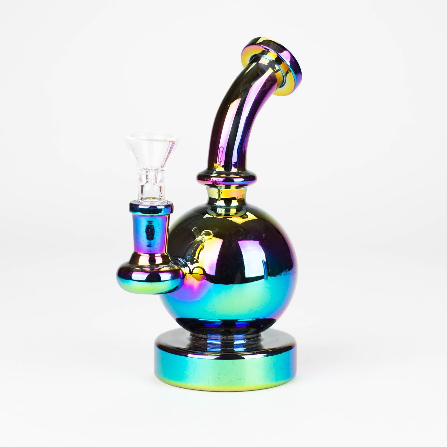 7" Solid Color Electroplate Glass Bong_2