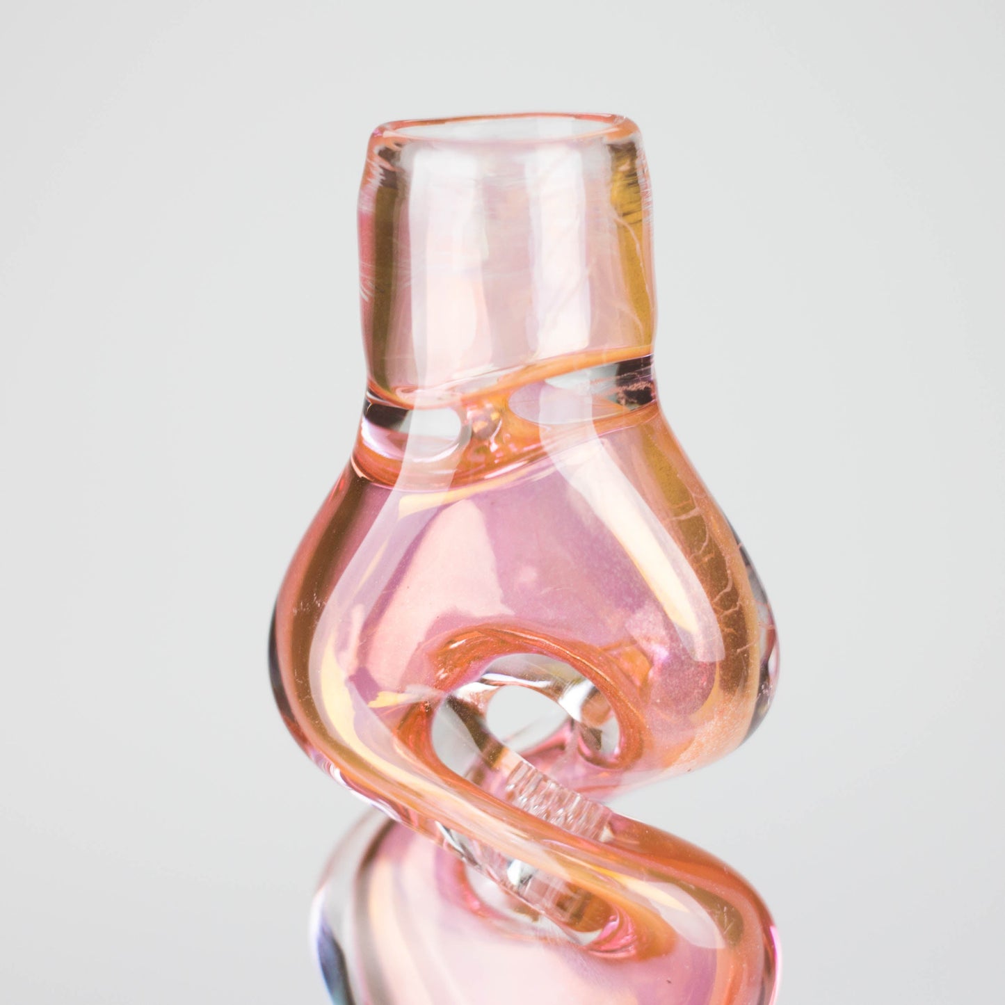 2.5" Pink Gold fumed Glass Twist Pipe Pack of 4_3