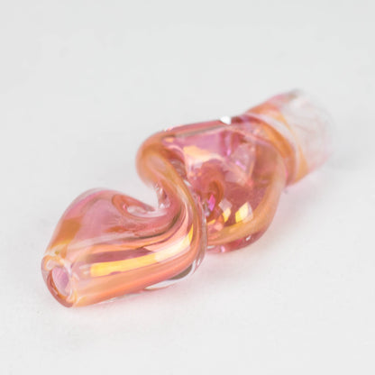 2.5" Pink Gold fumed Glass Twist Pipe Pack of 4_1