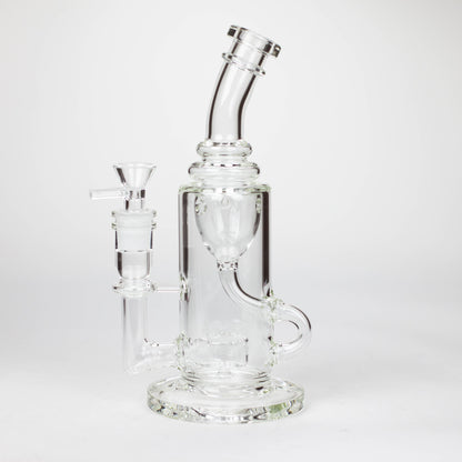 10″ Straight Tube Recycler Glass Bong [C1555]_1