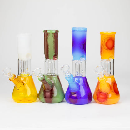 8" Dome Percolator glass water Bong-Assorted_0