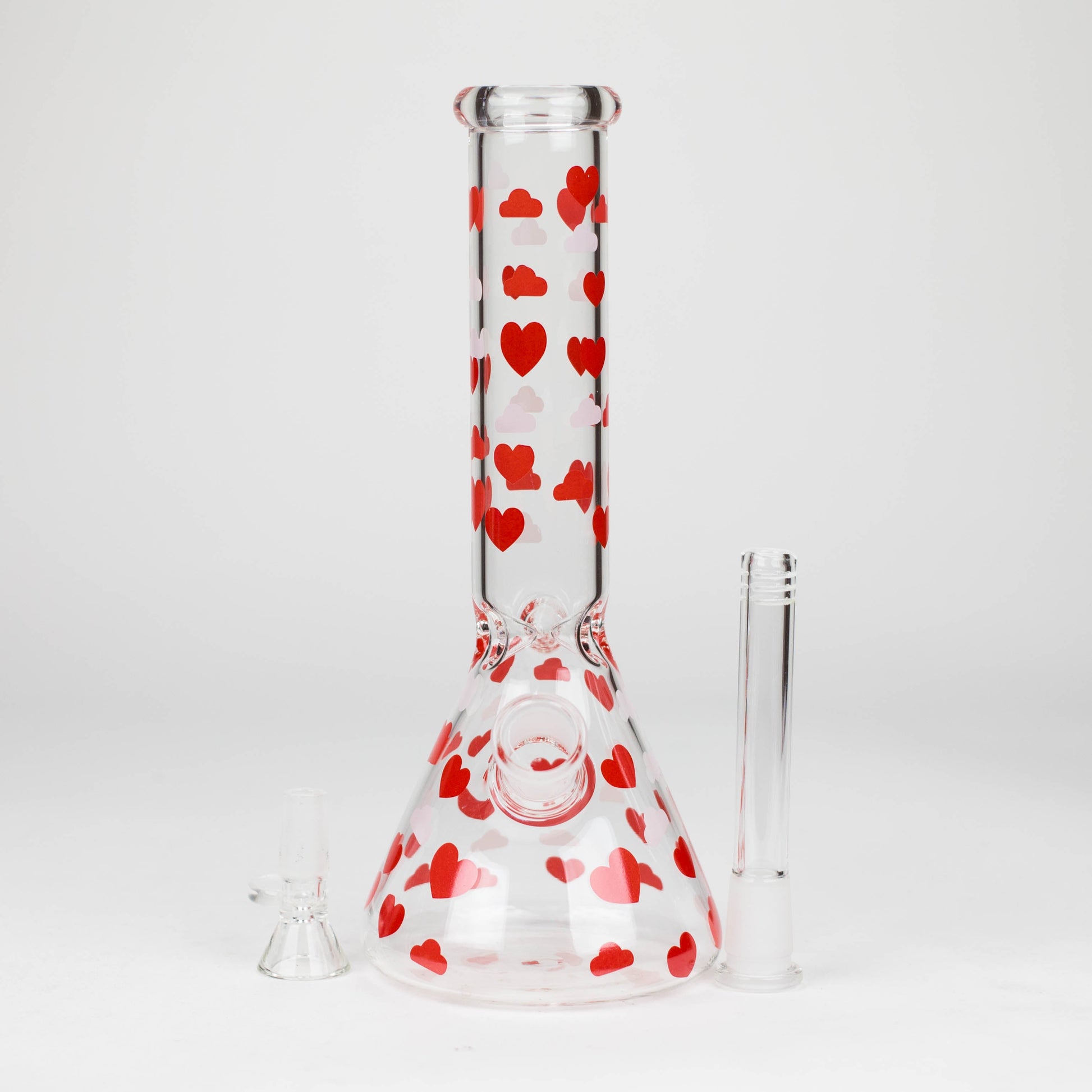 10" Glass Bong With Happy Valentine's Day Design_6