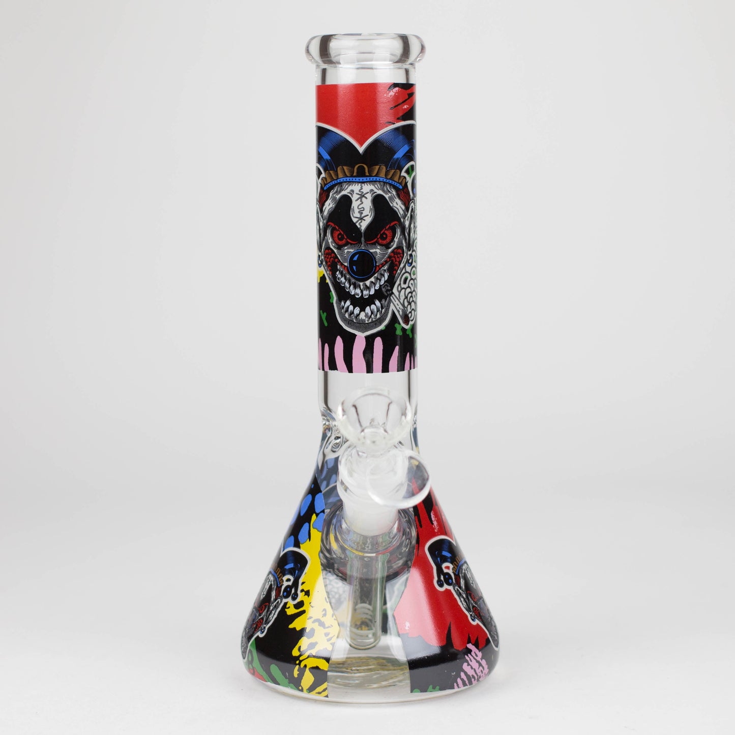 10" Glass Bong With Clown Design_4