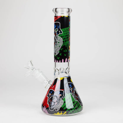 10" Glass Bong With Clown Design_5