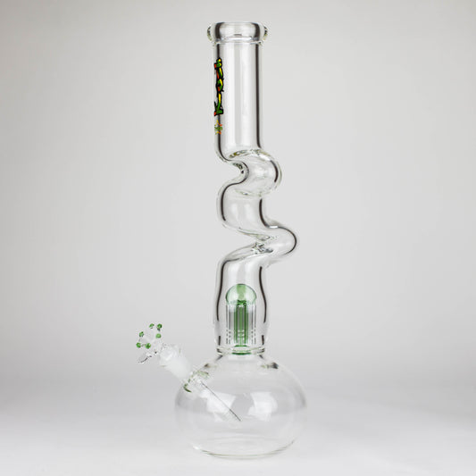 Kush | 17" Zig-Zag Rasta 420 glass bong_0