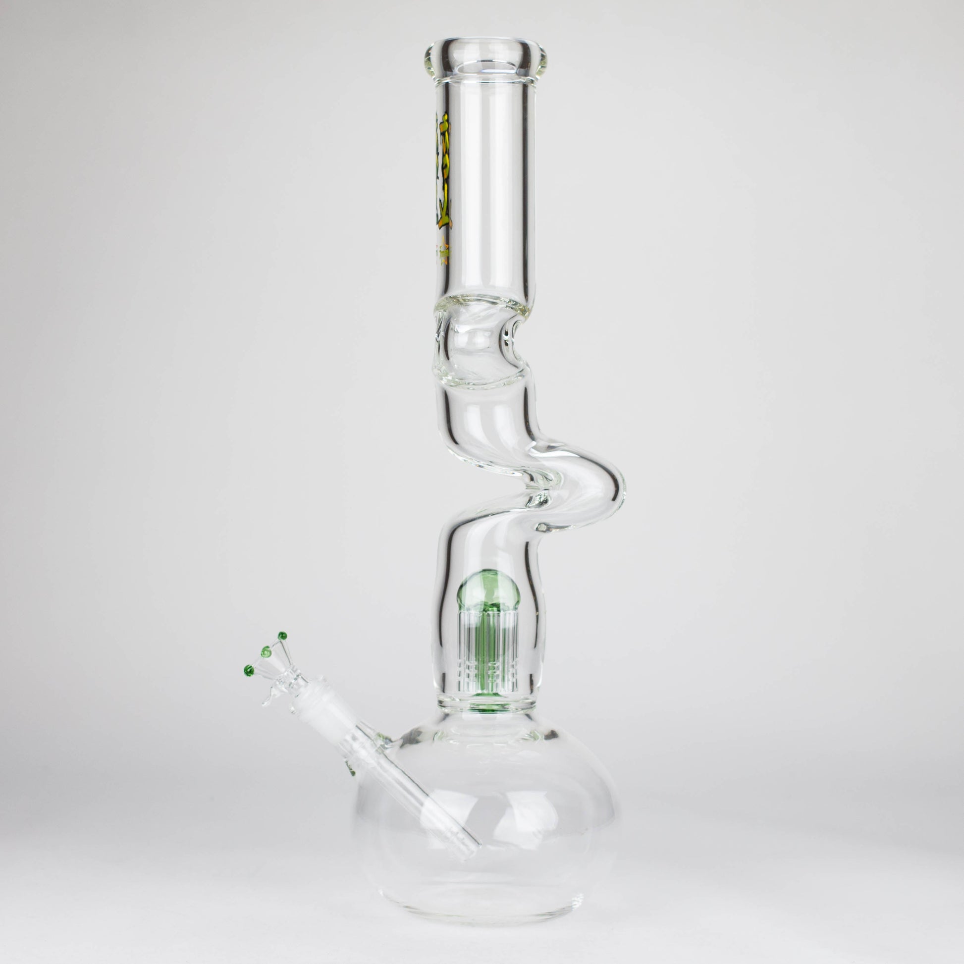 Kush | 17" Zig-Zag Rasta 420 glass bong_4