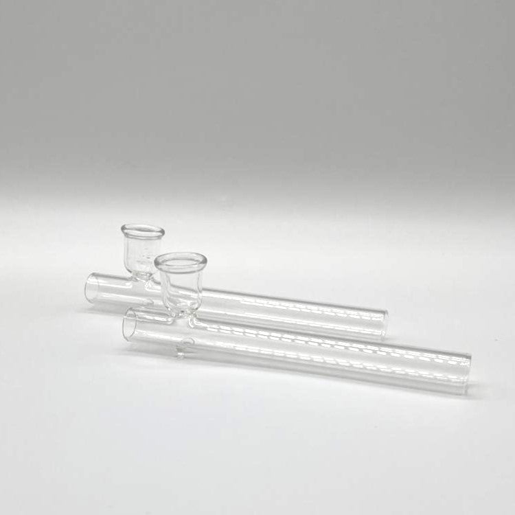 Steamroller Clear Glass Shotgun   Pipe 6" - 2PCS_1