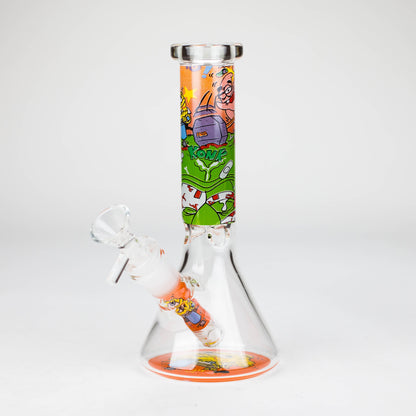 10" 4mm Cartoon Design Beaker Bong [PIP877]_6