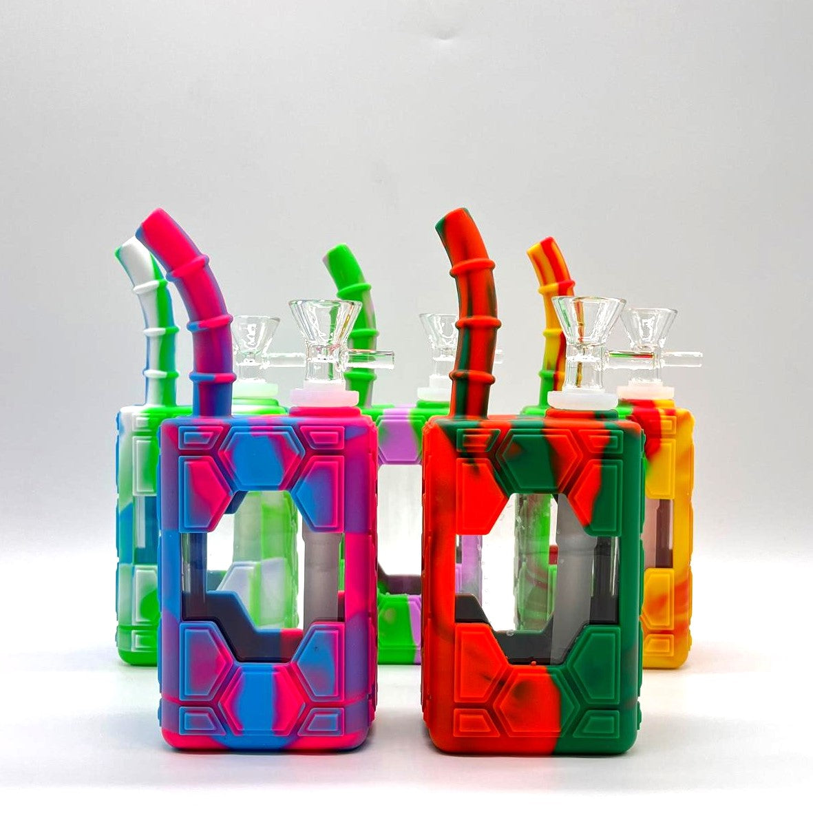 7" Silicone Juice Box bong-Assorted_0