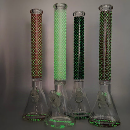 20" Stylish Designed 9mm Glow in the dark Glass Bong [LV205009]_4