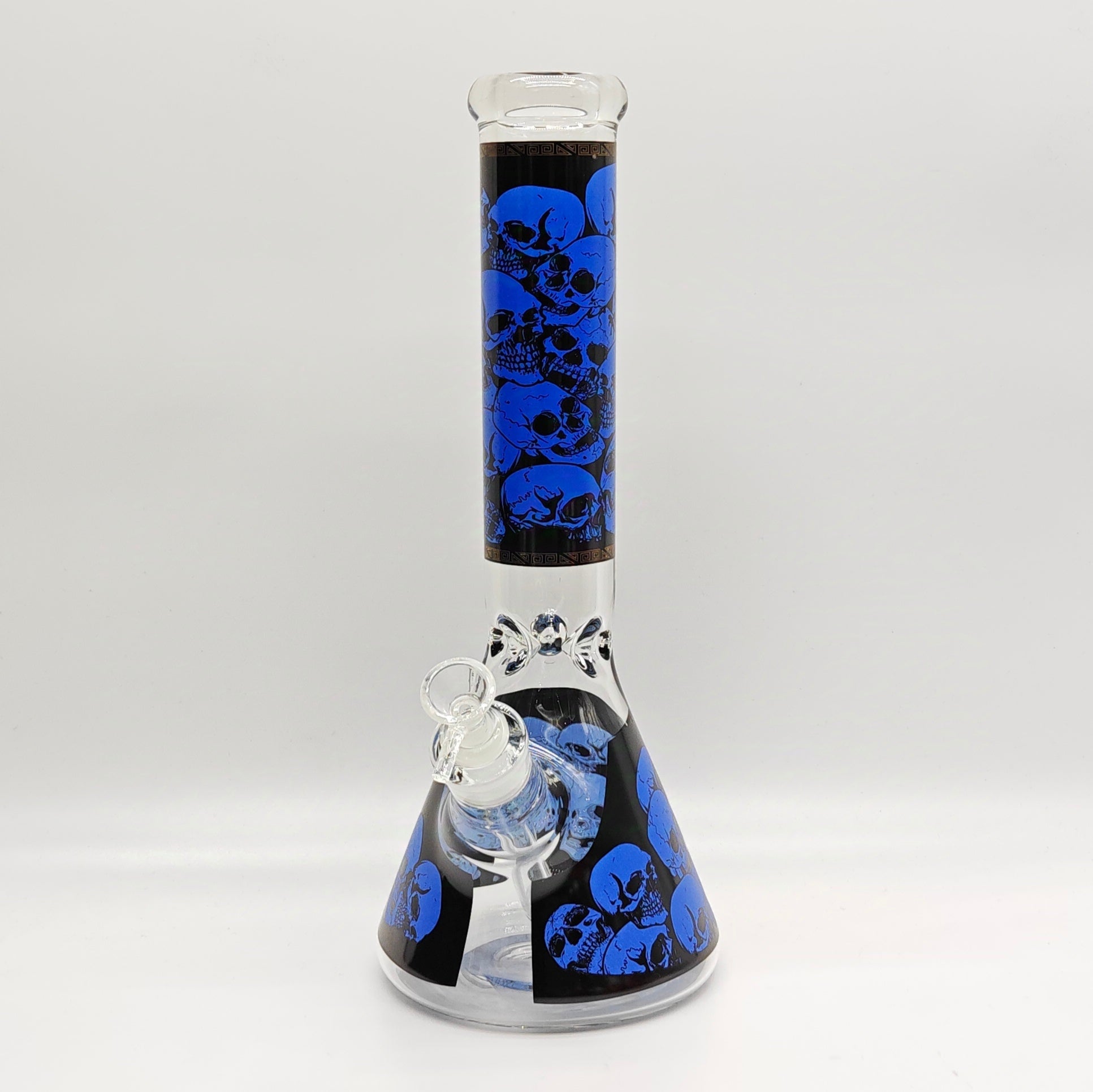 14" 7mm Skull Beaker Glass Bong [P8]_8