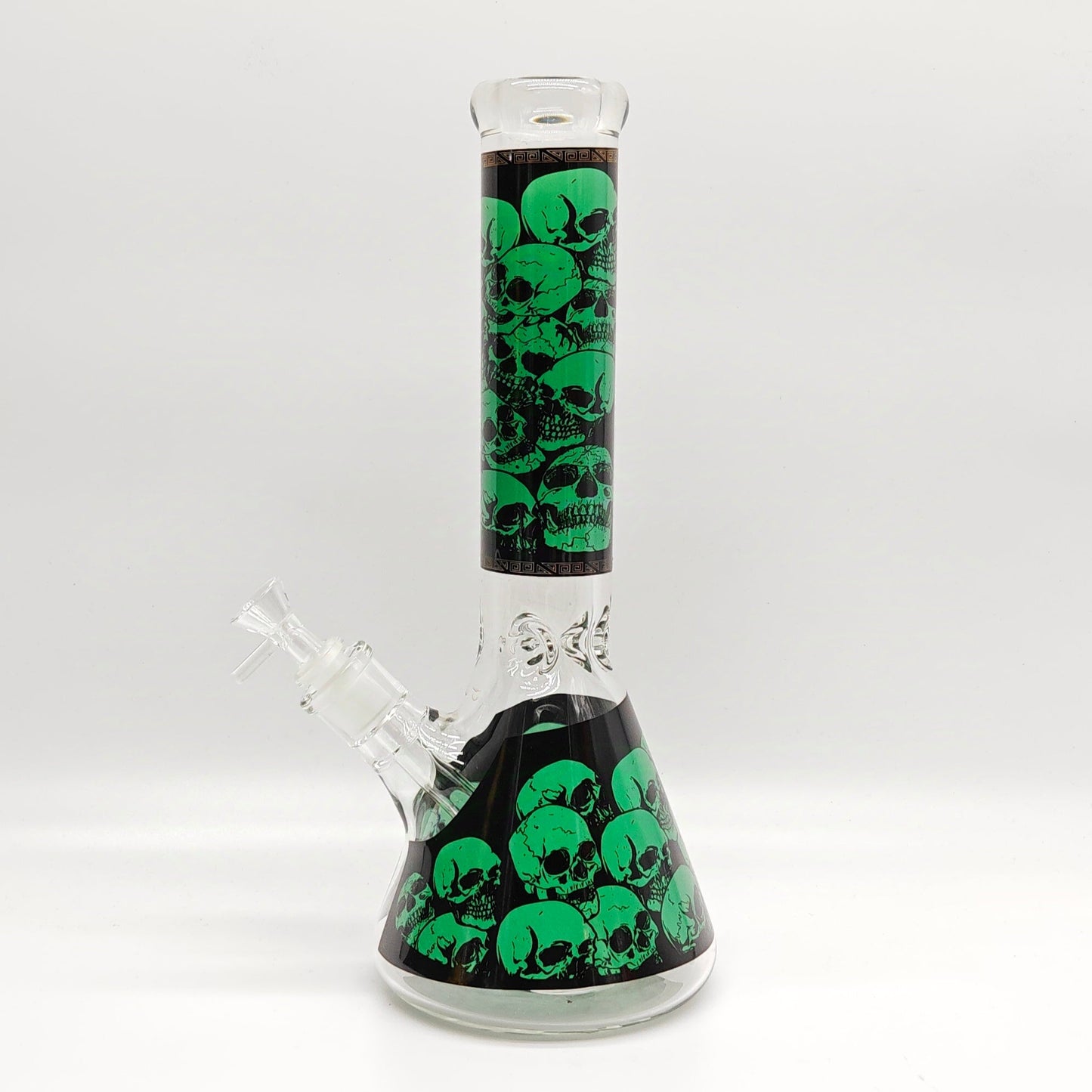 14" 7mm Skull Beaker Glass Bong [P8]_11