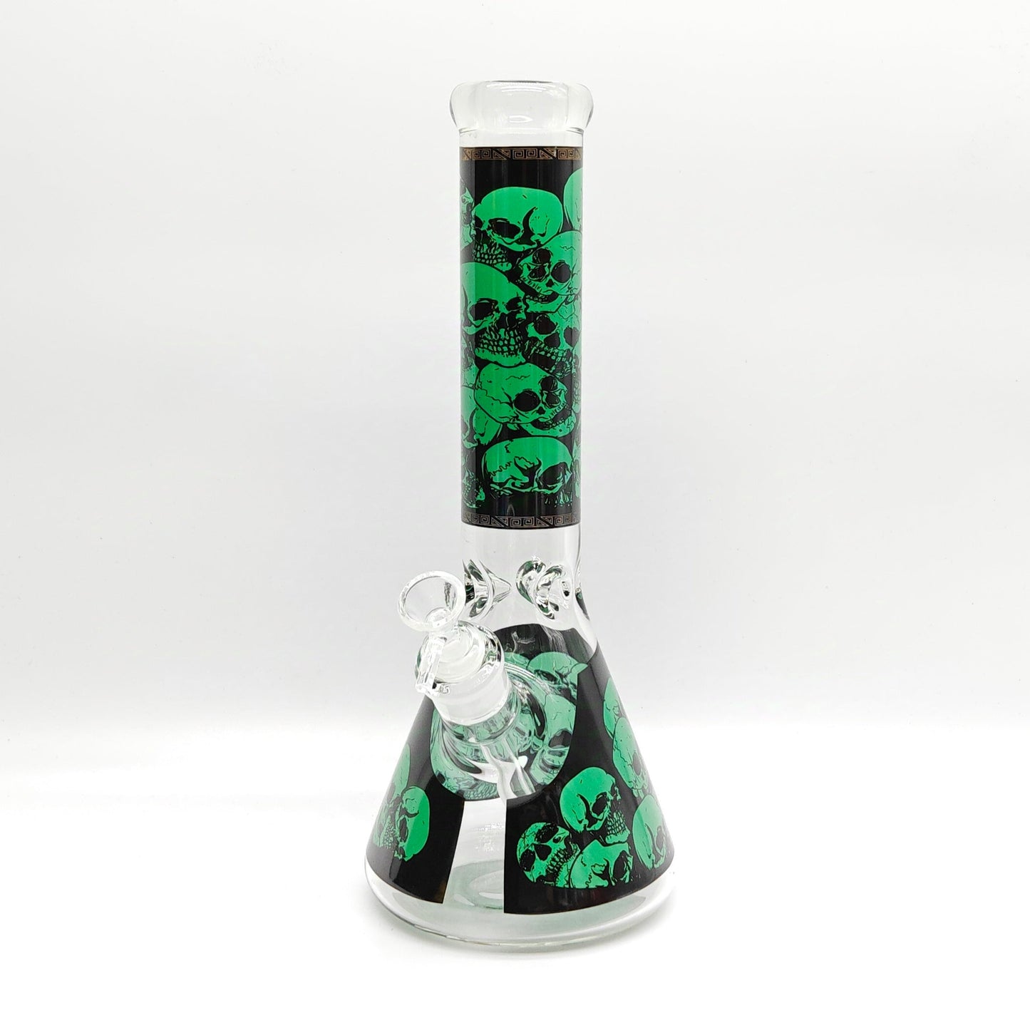 14" 7mm Skull Beaker Glass Bong [P8]_9