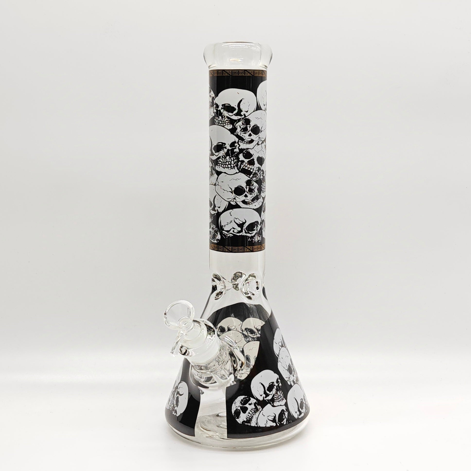 14" 7mm Skull Beaker Glass Bong [P8]_7