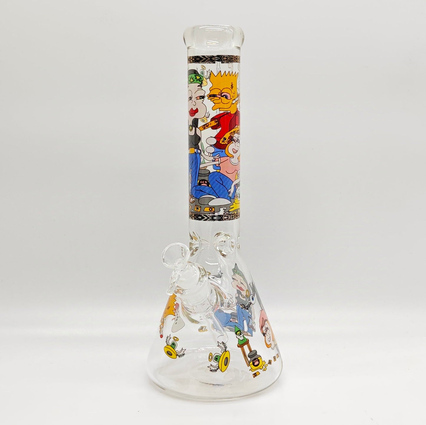 14" 7mm Novelty Design Beaker Glass Bong [240612]_5