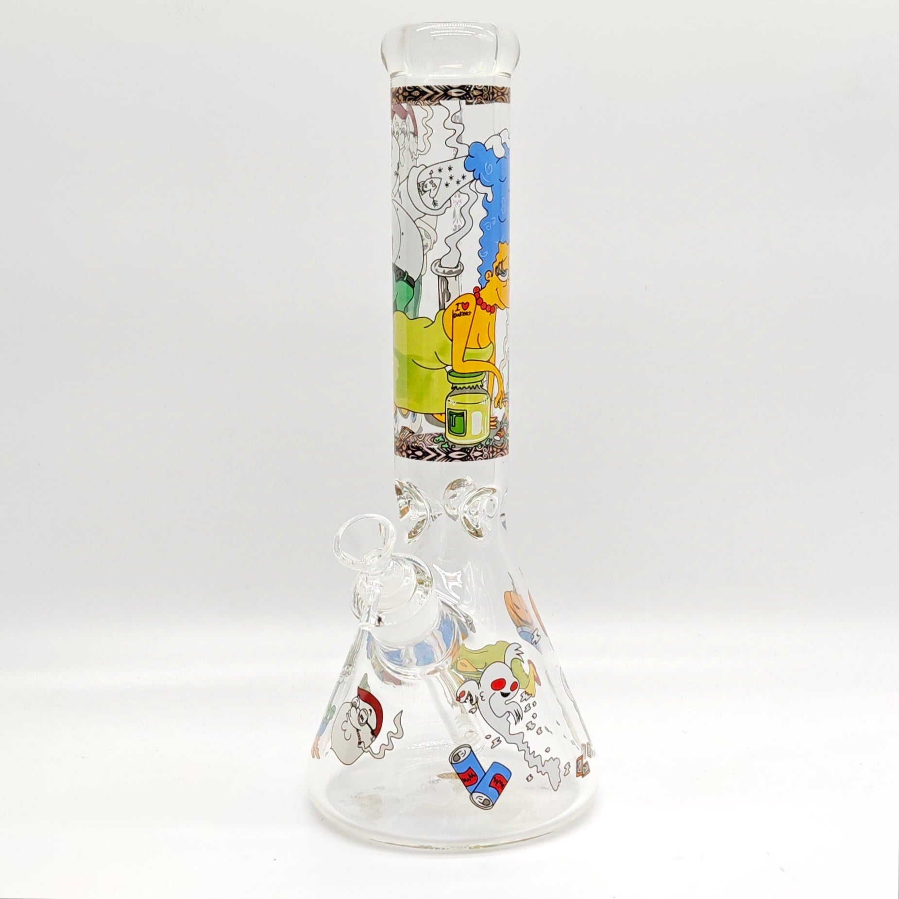 14" 7mm Novelty Design Beaker Glass Bong [240612]_4