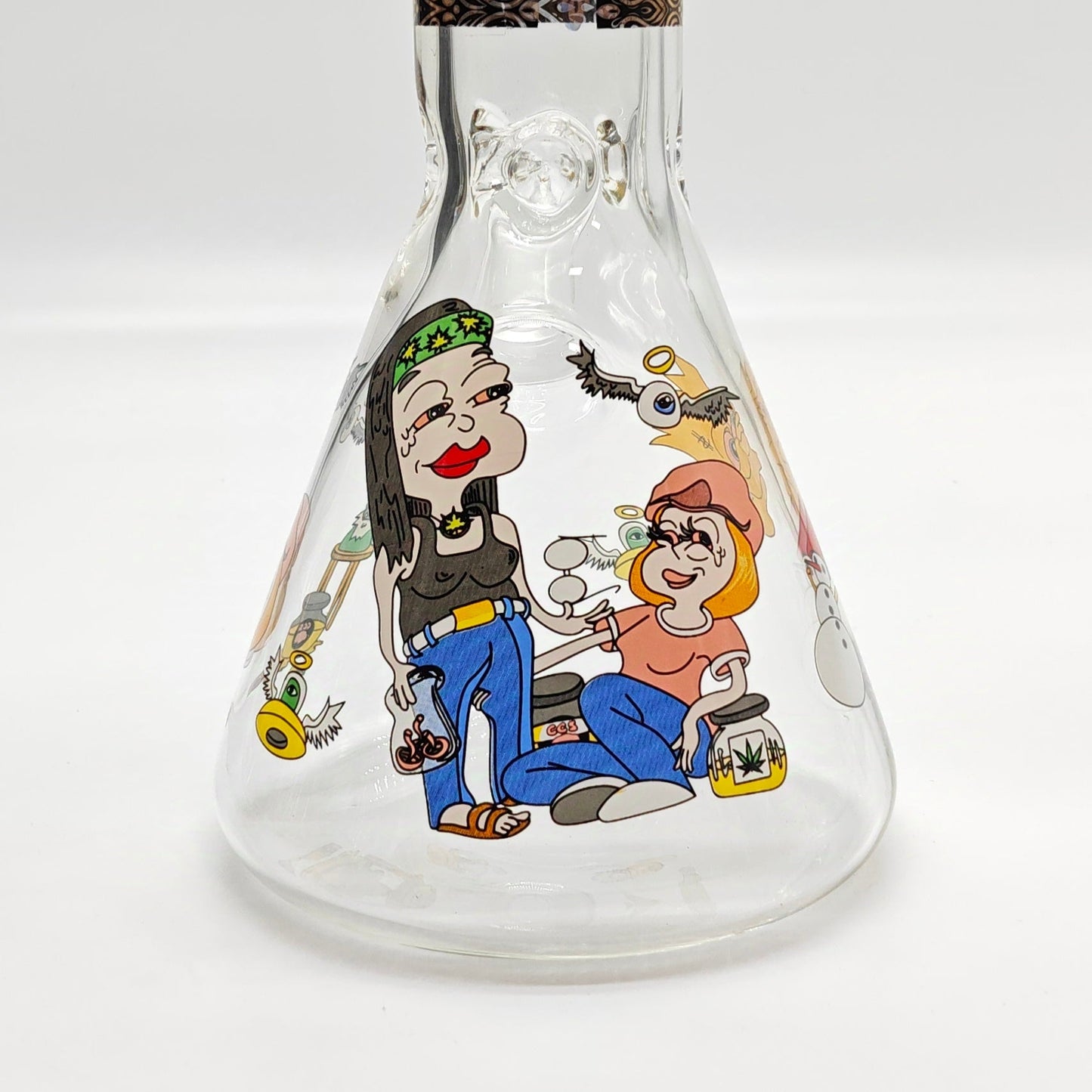 14" 7mm Novelty Design Beaker Glass Bong [240612]_3