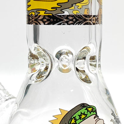 14" 7mm Novelty Design Beaker Glass Bong [240612]_2