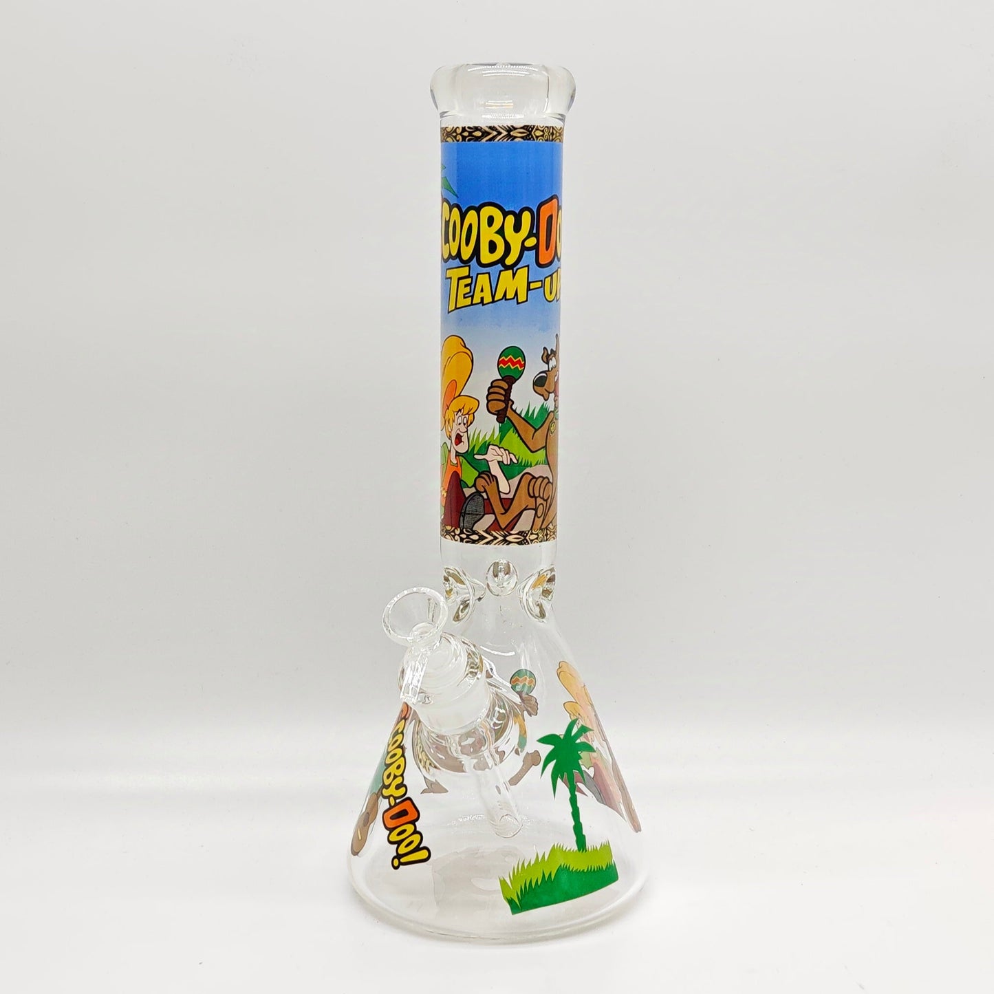 14" 7mm Cartoon Beaker Glass Bong [P22]_6