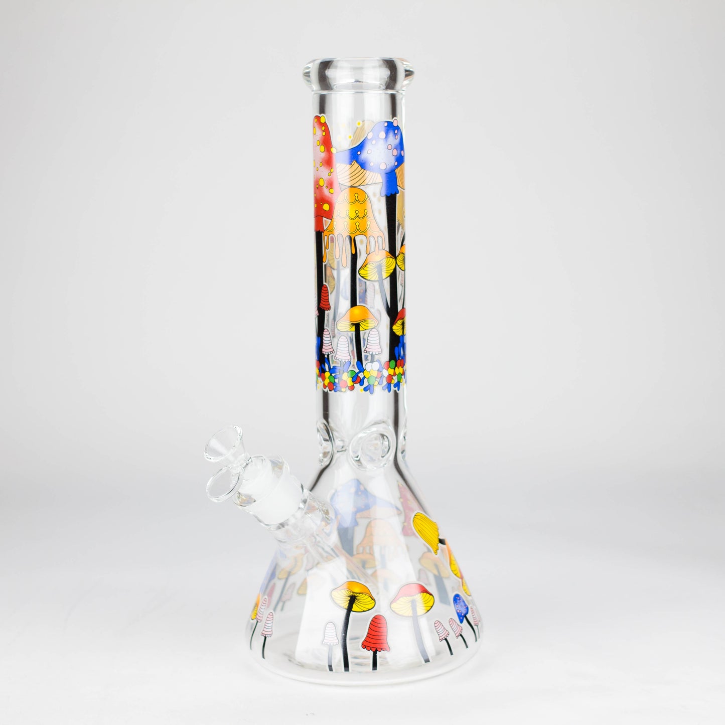 14" 7 mm Glass Bong With Magic Mushroom Design_4