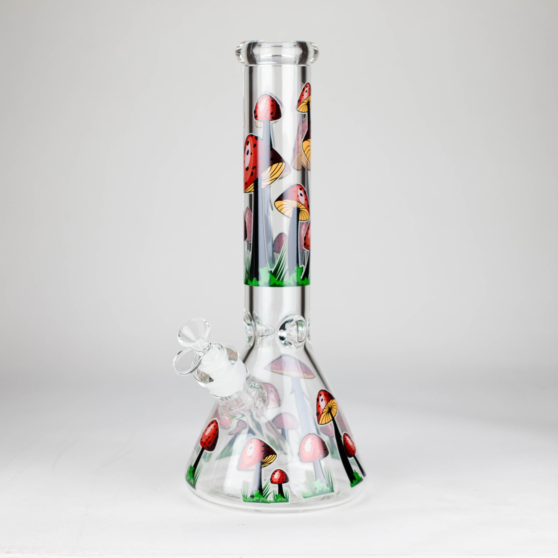 14" 7 mm Glass Bong With Magic Mushroom Design_7