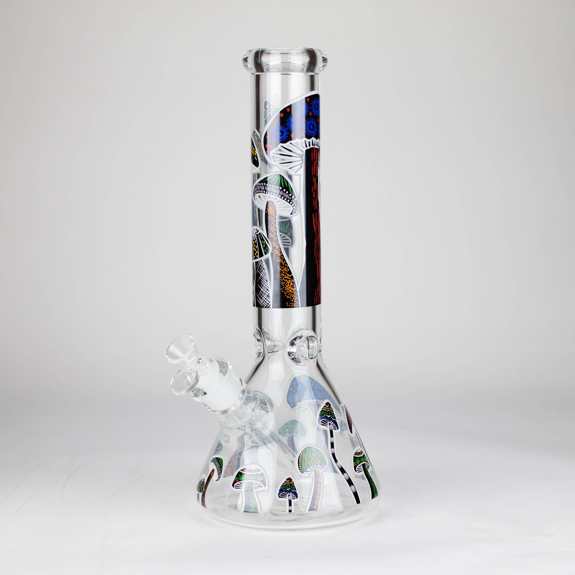 14" 7 mm Glass Bong With Magic Mushroom Design_6