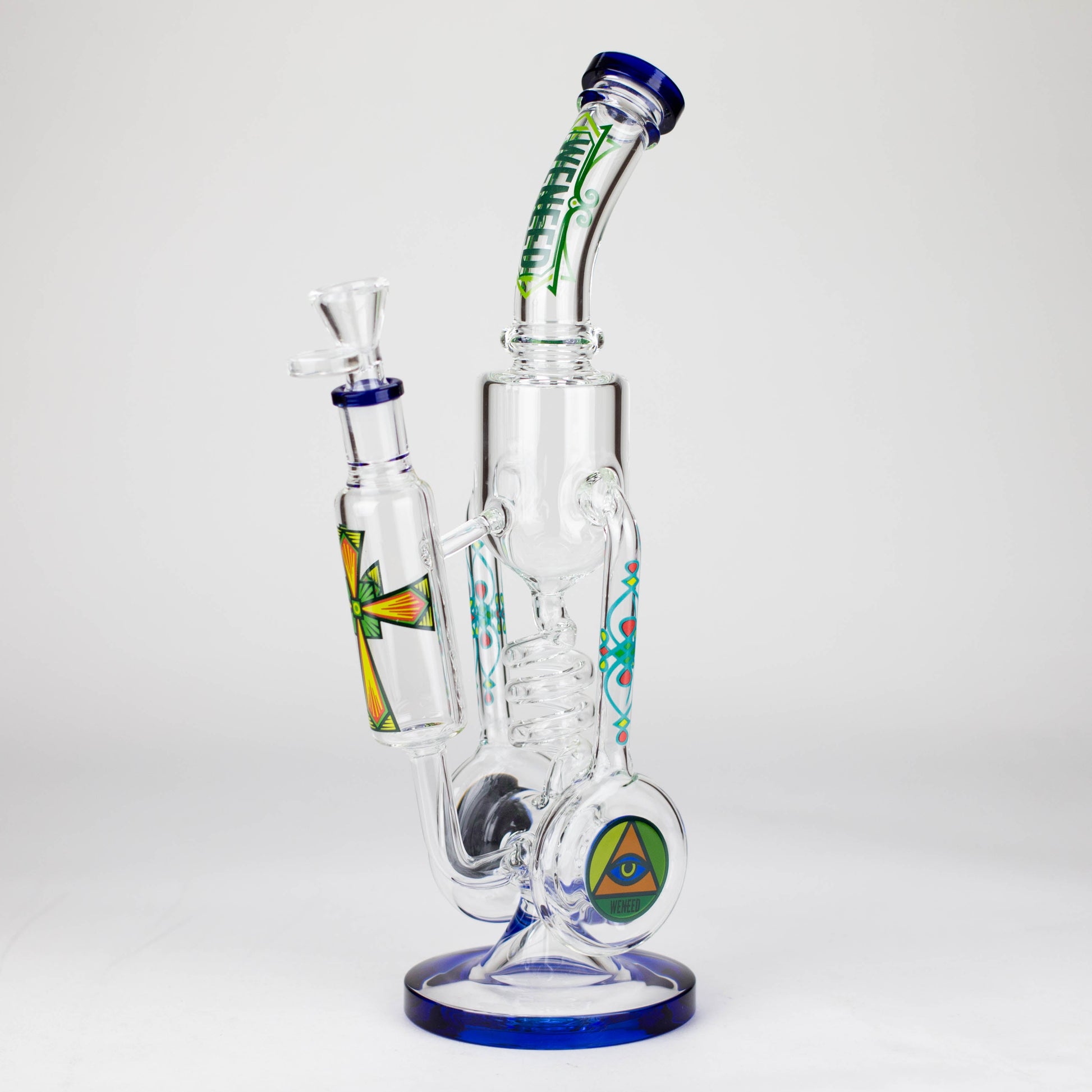 WENEED | 14" Spiral Recycler Glass bong_4