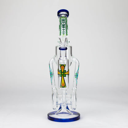 WENEED | 14" Spiral Recycler Glass bong_7