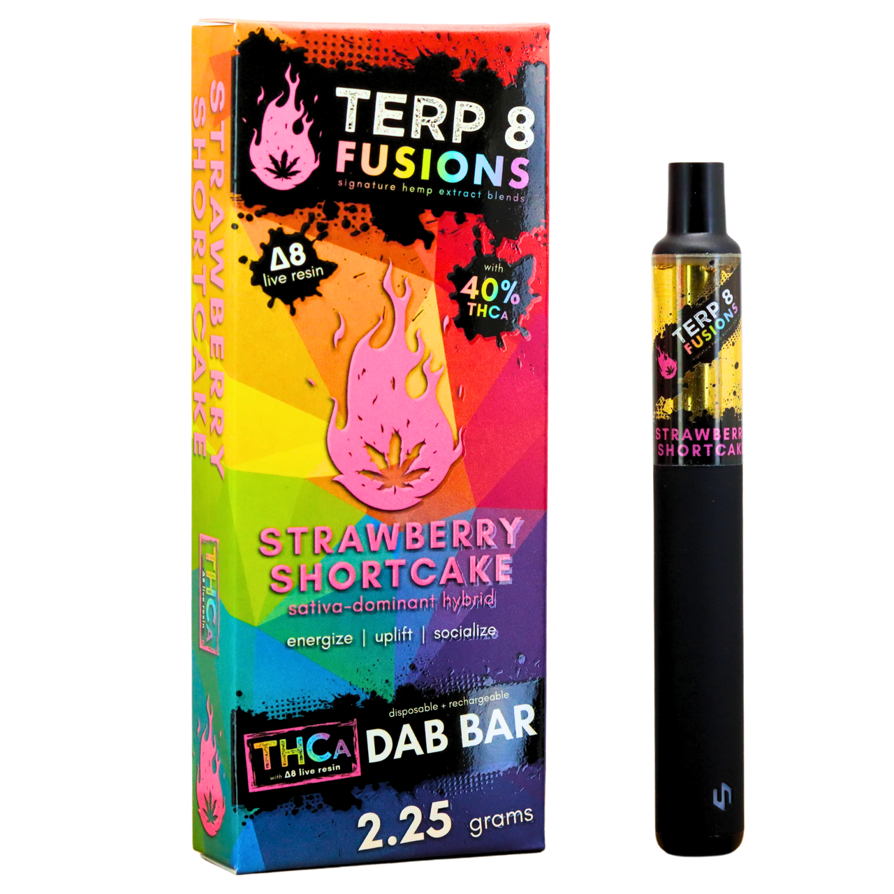 Strawberry Shortcake 2.25g Live Resin Disposable Dab Bar | Terp 8