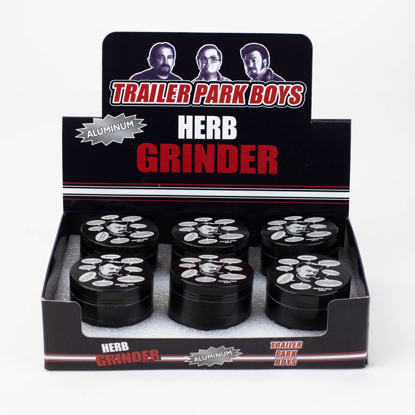 Trailer Park Boy -  4 parts 52 mm Aluminum grinder Box of 6_0