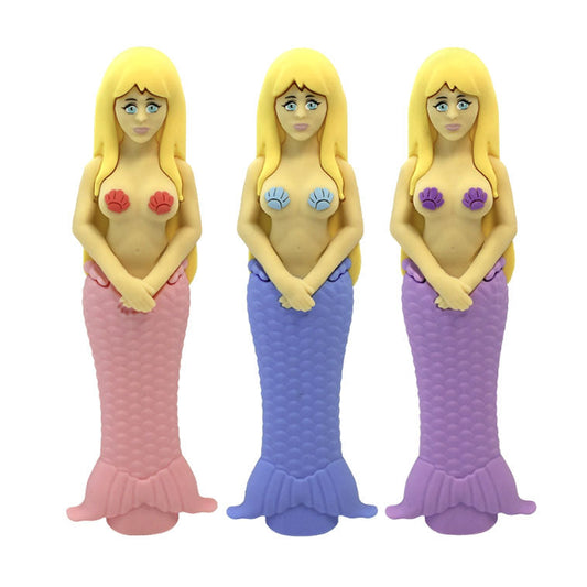 4.7" Mermaid hand pipe-Assorted [H365]_0