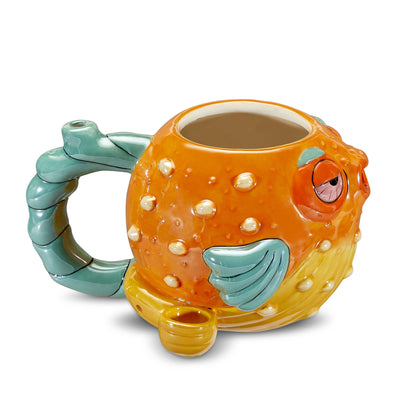 Stoned pufferfish mug pipe_1