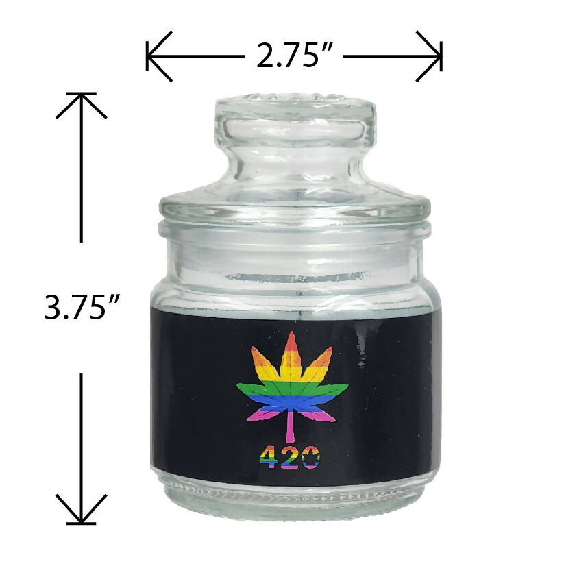 ASHTRAY AND STASH JAR SET - RAINBOW LEAF DESIGN_1